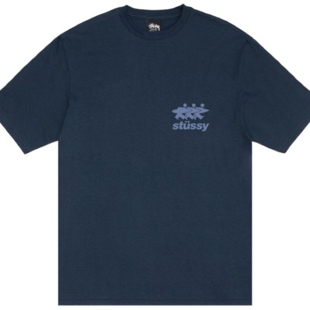 Stussy Dark Blue Graphic Tee